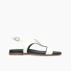 Białe sandały damskie