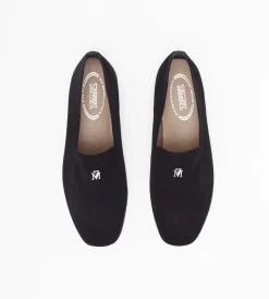 Czarne loafersy damskie