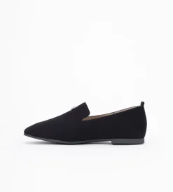 Czarne loafersy damskie