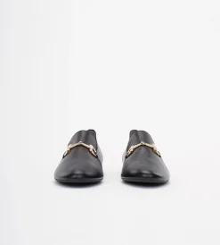 Czarne loafersy damskie