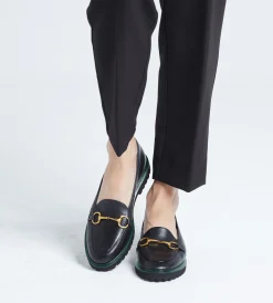 Czarne mokasyny damskie