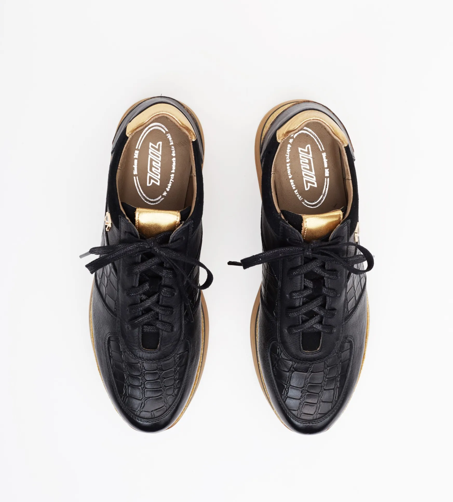 Czarne sneakersy damskie