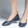 Granatowe baleriny damskie