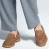 Kamelowe mokasyny damskie