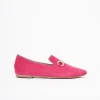 Różowe loafersy damskie