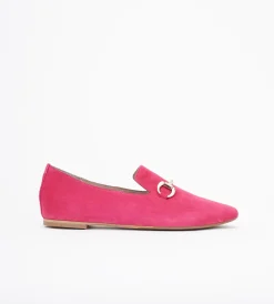Różowe loafersy damskie