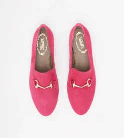 Różowe loafersy damskie