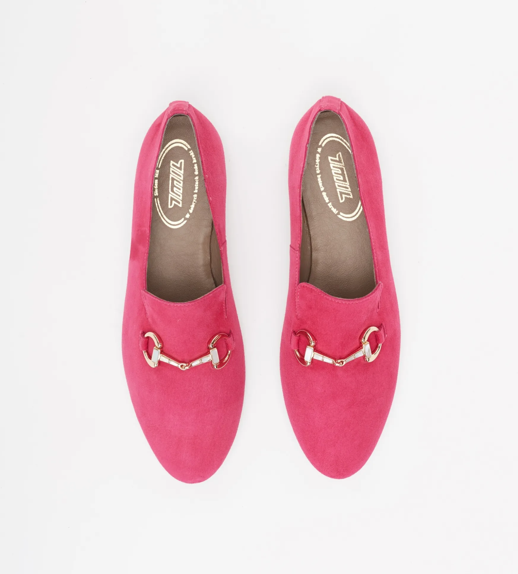 Różowe loafersy damskie
