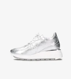 Srebrne sneakersy damskie