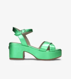 Zielone sandały damskie