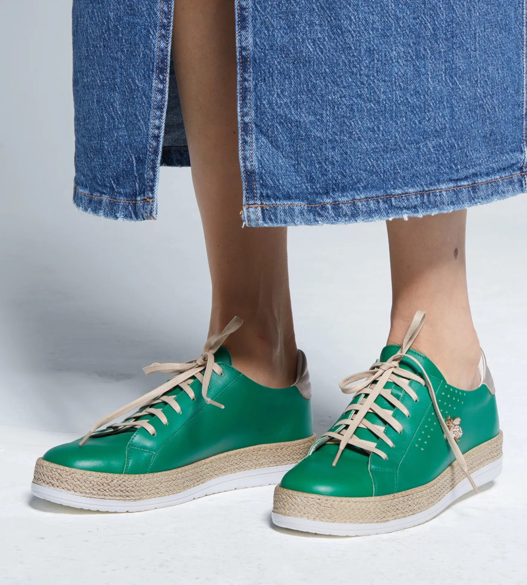 Zielone sneakersy damskie