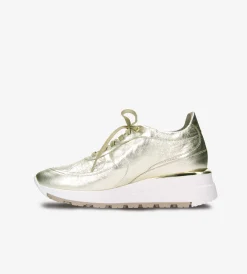 Złote sneakersy damskie